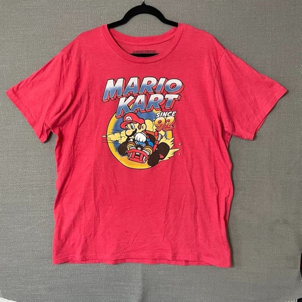 Men's Nintendo Mario Kart Since 92 Short Sleeve Graphic T-Shirt 2X Red